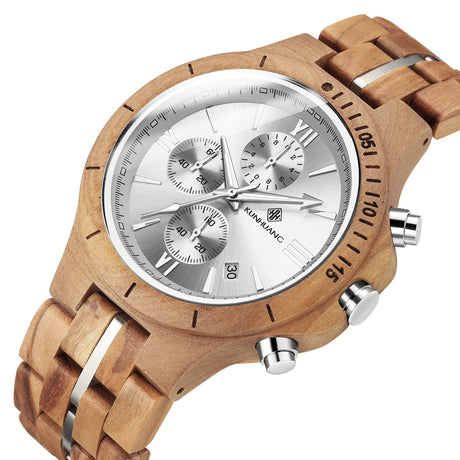 Träklocka för män-Watches for men-Hemnix-Oliv-Hemnix