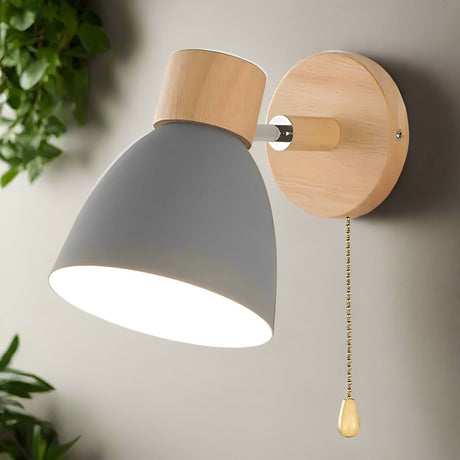 Träggolvslampa med strömbrytare – Varmt ljus i skandi-stil | För vardagsrum & sovrum Carvallo