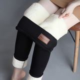 Varma vinter-leggings-Dam Kläder-Hemnix-Svarta-S-Hemnix