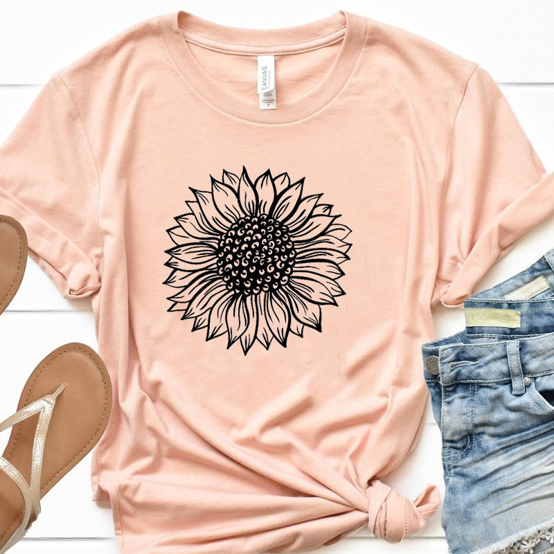 Solros T-shirt-Clothes for women-Hemnix-Hemnix