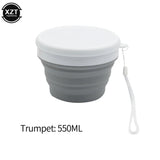 Carvallo Fällbar Silikonskål med Lock | 550 ml / 950 ml | För Camping, Resa & Kök | Värmebeständig & Bärbar Carvallo