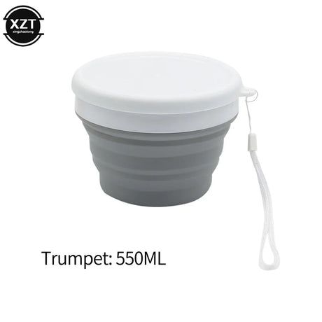 Carvallo Fällbar Silikonskål med Lock | 550 ml / 950 ml | För Camping, Resa & Kök | Värmebeständig & Bärbar Carvallo