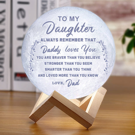 3D månlampa med text-Lights-Hemnix-Till min dotter Daddy Loves You-15cm 16 färger-Hemnix