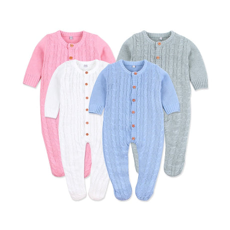 Stickad barn Romper-Kids-Hemnix-Vit-6M-Hemnix