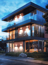 Carvallo-Utebelysning LumiRise | Up & Down Light | Aluminium & Glas | Med skymningssensor | IP65 Väderbeständig Carvallo