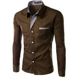 Slim Fit långärmat för män-Clothes for Men-Hemnix-Kaffe-M-Hemnix