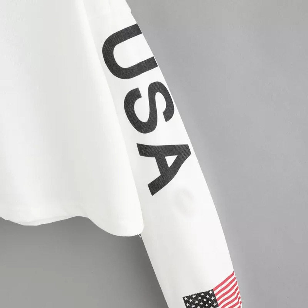USA Crop Tröja-Clothes for women-Hemnix-Hemnix