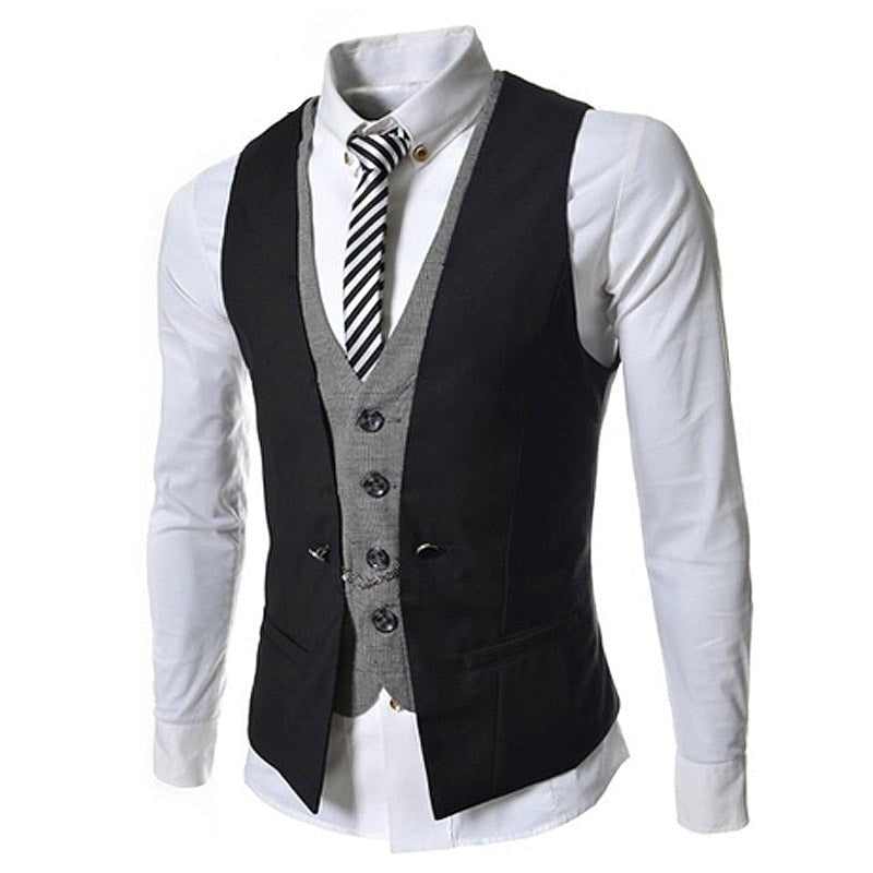 Män Business väst kostym-Clothes for Men-Hemnix-Svart-M-Hemnix