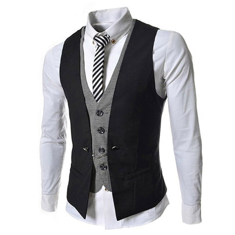Män Business väst kostym-Clothes for Men-Hemnix-Svart-M-Hemnix