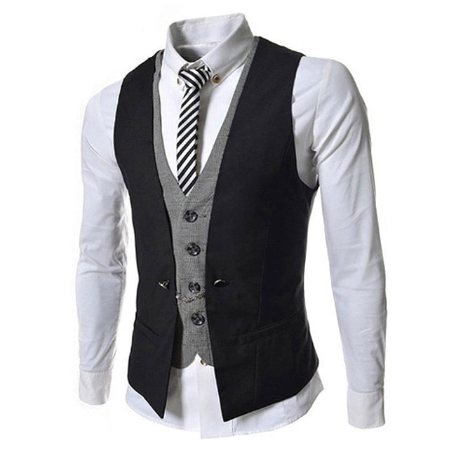 Män Business väst kostym-Clothes for Men-Hemnix-Svart-M-Hemnix