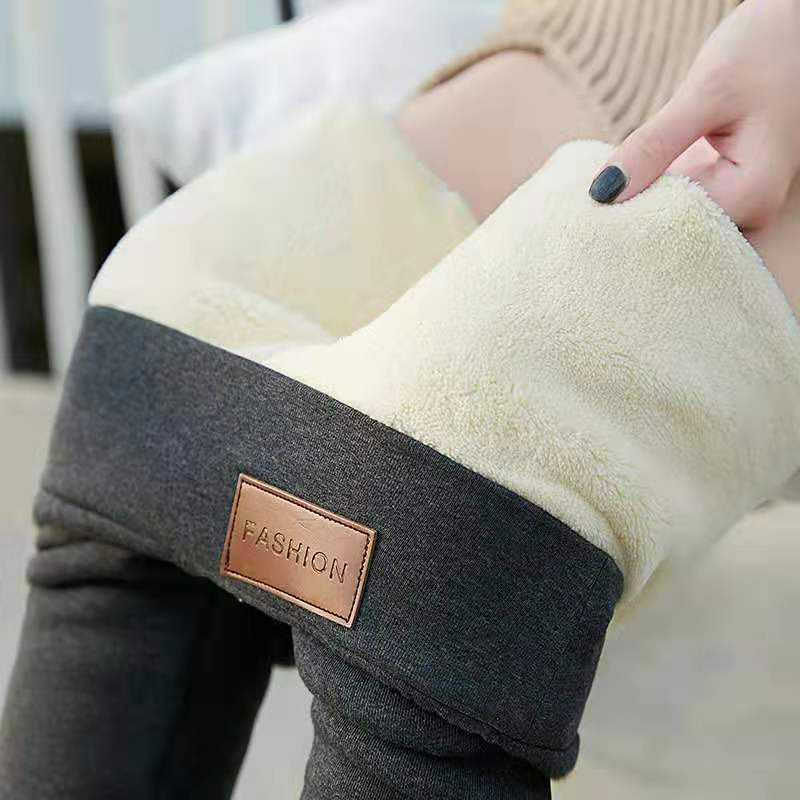 Varma vinter-leggings-Dam Kläder-Hemnix-Gråa-S-Hemnix