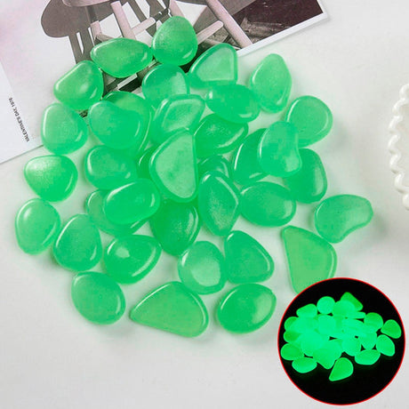 Självlysande Stenar för trädgården-DIY-Hemnix-Grön-100 stycken-Hemnix