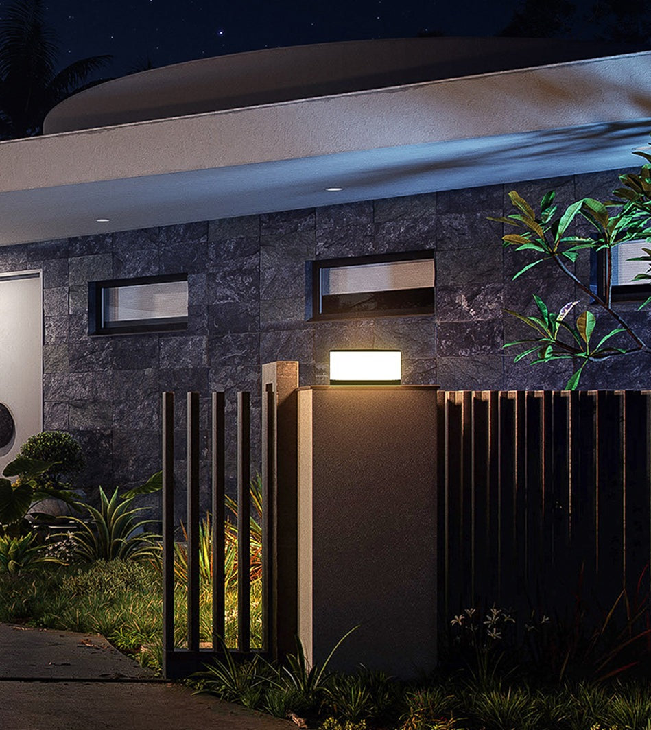 Carvallo-vägglampa LumaSteel | Med skymningssensor | Rostfritt stål & Aluminium | IP65 Väderbeständig | LED Varmvit Carvallo