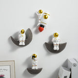 Astronaut På Månen Dekorativ Konstverk Unik Hem Accent Carvallo