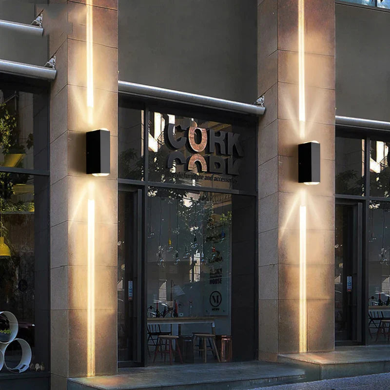 Carvallo-Utvändig vägglampa Virelo Beam | IP65 Vattentät | Aluminiumhölje | För trädgård, terrass & fasad | 85–265 V Carvallo