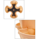 Platsbesparande stapelbara växtkrukor – Vertikalt växtsystem med hjul Carvallo