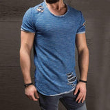 Shredded Tee för män-Clothes for Men-Hemnix-Blå-XS-Hemnix