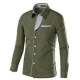 Slim Fit långärmat för män-Clothes for Men-Hemnix-Grön-M-Hemnix