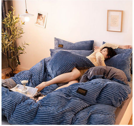 Mjuk Plysch Duvetöverdrag för Vinter - PlushWarm Carvallo