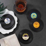 Retro Vinyl Coasters Set - Skydda din möbel med musikalisk stil Carvallo