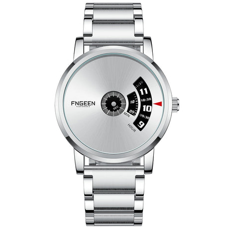 Unik tidmätare för män-Watches for men-Hemnix-Vit-stål Vit-Hemnix