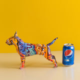ColorPup Modern Bullterrier-staty – Livfull graffitikonsthundfigur MILA Sverige