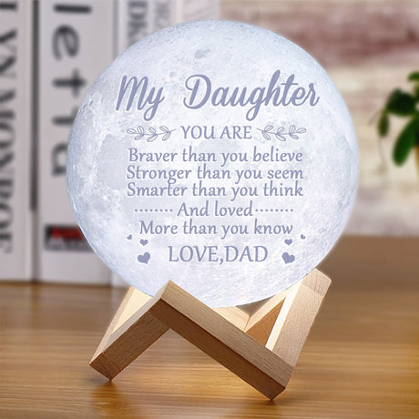 3D månlampa med text-Lights-Hemnix-Min dotter-15cm 16 färger-Hemnix