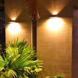 Carvallo-Utebelysning LumiRise | Up & Down Light | Aluminium & Glas | Med skymningssensor | IP65 Väderbeständig Carvallo