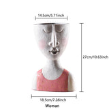 PlantMuse – Hantverksgjord serieteknikskulpturkruka med lekfullt uttryck Carvallo