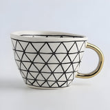 Keramikkopp med geometrisk design – Stilfull og moderne | Ideell for kaffe eller te Carvallo