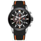Sport kronograf klocka-Watches for men-Hemnix-Svart orange-Hemnix