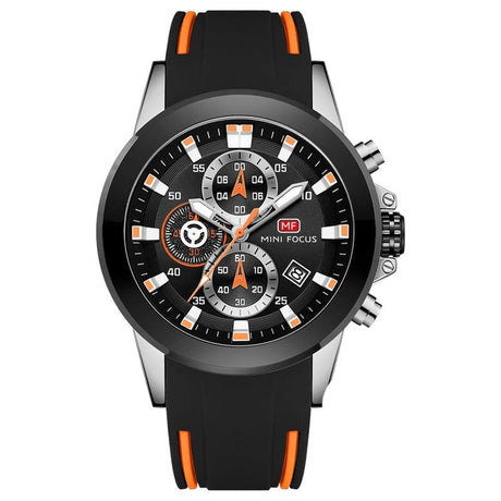 Sport kronograf klocka-Watches for men-Hemnix-Svart orange-Hemnix