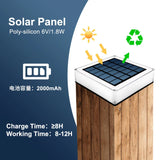 Carvallo Solarleuchte Utomhus IP65 | 3 Ljusfärger & Skymningssensor | Väderbeständig & Energibesparande | Svart Carvallo