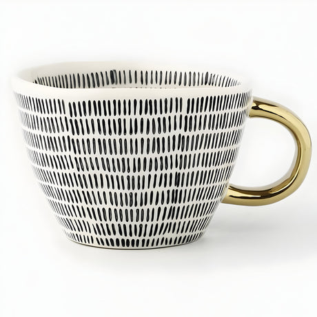 Keramikkopp med geometrisk design – Stilfull og moderne | Ideell for kaffe eller te Carvallo