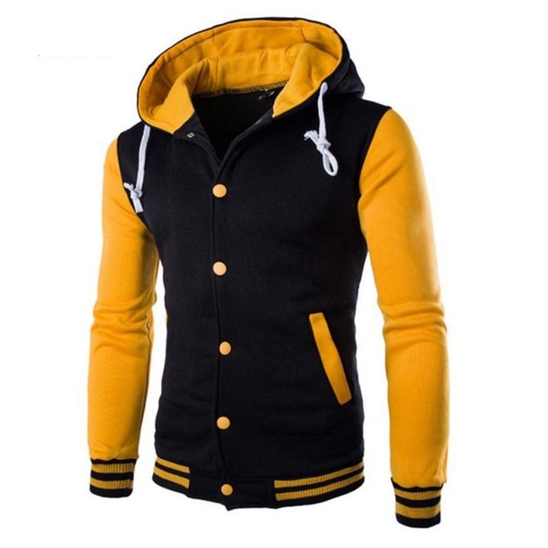 Klassiska baseball-huvtröjor-Clothes for Men-Hemnix-Gul-M-Hemnix