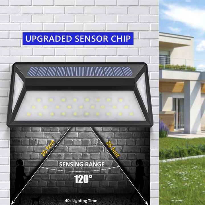 Modern Solar LED Vägglampa för Utomhus – Vattentät Fasadbelysning med Rörelsesensor Carvallo