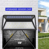 Modern Solar LED Vägglampa för Utomhus – Vattentät Fasadbelysning med Rörelsesensor Carvallo