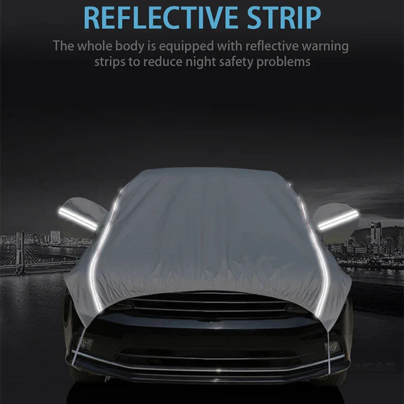 Carvallo Vattentät bilöverdrag | UV- & värmeskydd | Vindbeständig & stöldsäker | Nano-Oxford-tyg Carvallo