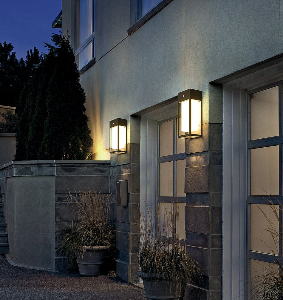 Carvallo-vägglampa LumiVita | Med skymningssensor | Rostfritt stål & aluminium | IP65 Väderbeständig | LED Varma vita Carvallo