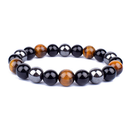 Trippel skydd armband-Jewelry for men-Hemnix-Silver Svart Brun-Hemnix