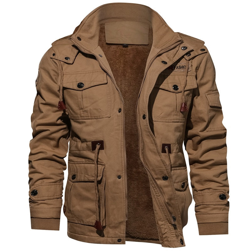 Commanders Jacka - Varm, bekväm och vindtät-Clothes for Men-Hemnix-Kaki-M-Hemnix