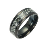 Lysande keltisk drake ring-Jewelry for men-Hemnix-16.5 mm-Svart-Hemnix