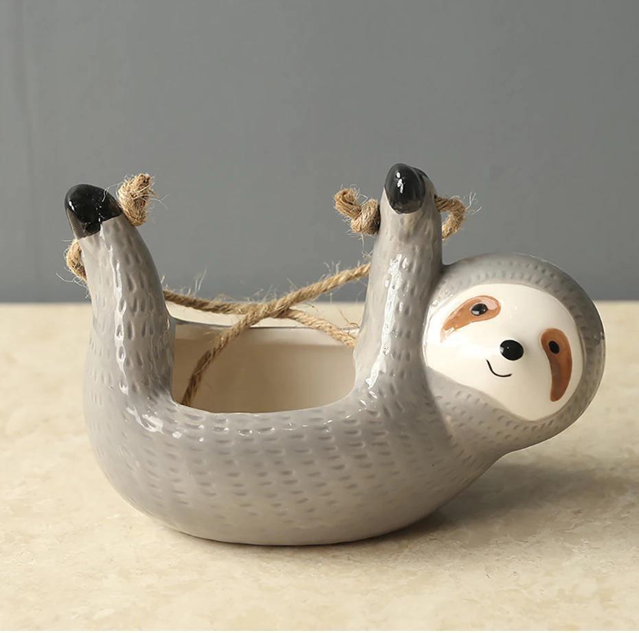 Lata keramiska hängande suckulentplanterare MILA Sverige