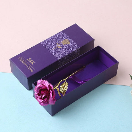 24K folie pläterat guld Rose-Home-Hemnix-Rose red-Hemnix