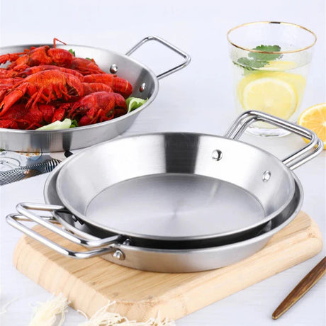 Royallure Rostfritt Stålkokkärl och Stekpanna med Dubbel Handtag Kökstallrik Carvallo