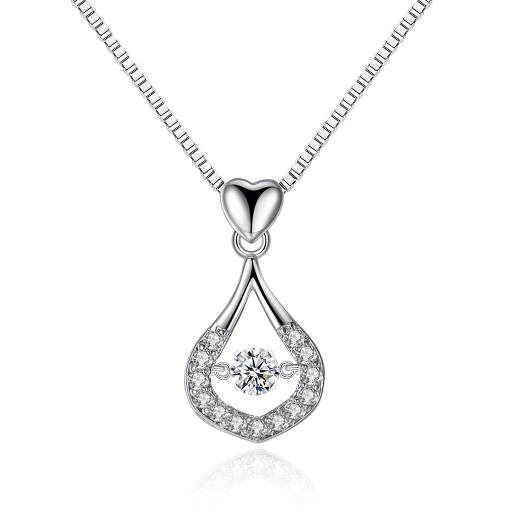 Vattendroppe Crystal hängande halsband-Jewelry-Hemnix-Hemnix
