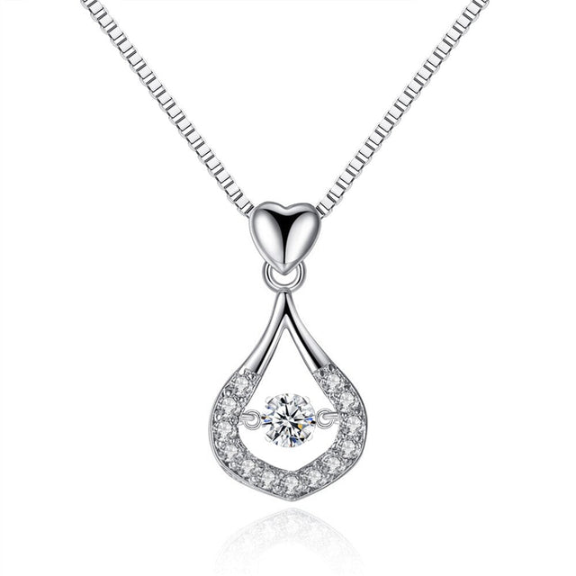 Vattendroppe Crystal hängande halsband-Jewelry-Hemnix-Hemnix