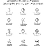 Carvallo – Stilig Digital Väckarklocka med QI Trådlös Laddare och LED Display Carvallo