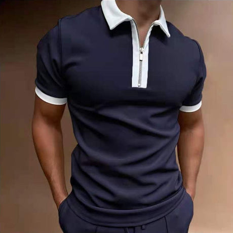 Summer Zip Shirt-Clothes for Men-Hemnix-Marinblå-M-Hemnix
