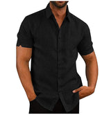 Polo shirt med knapp för män-Clothes for Men-Hemnix-Svart-M-Hemnix
